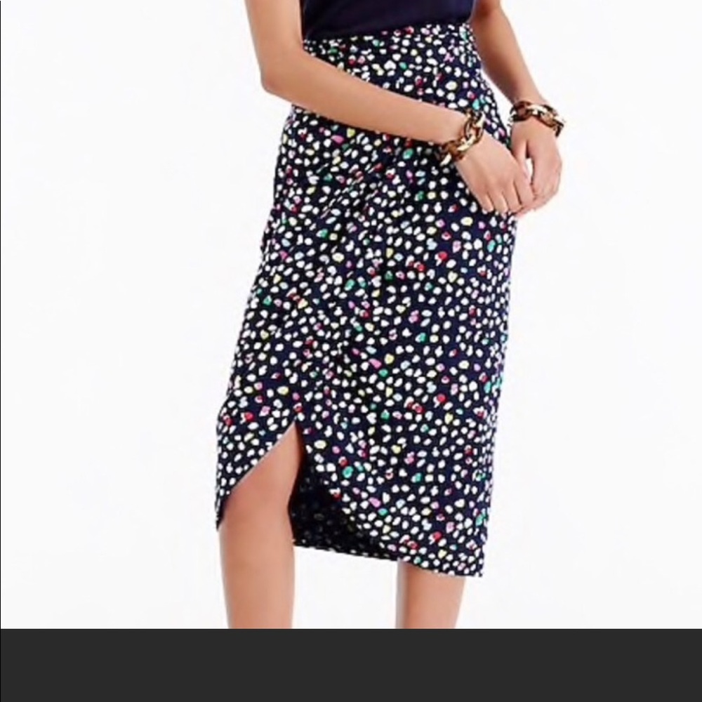 JCrew Tulip Raffi happy cat print skirt